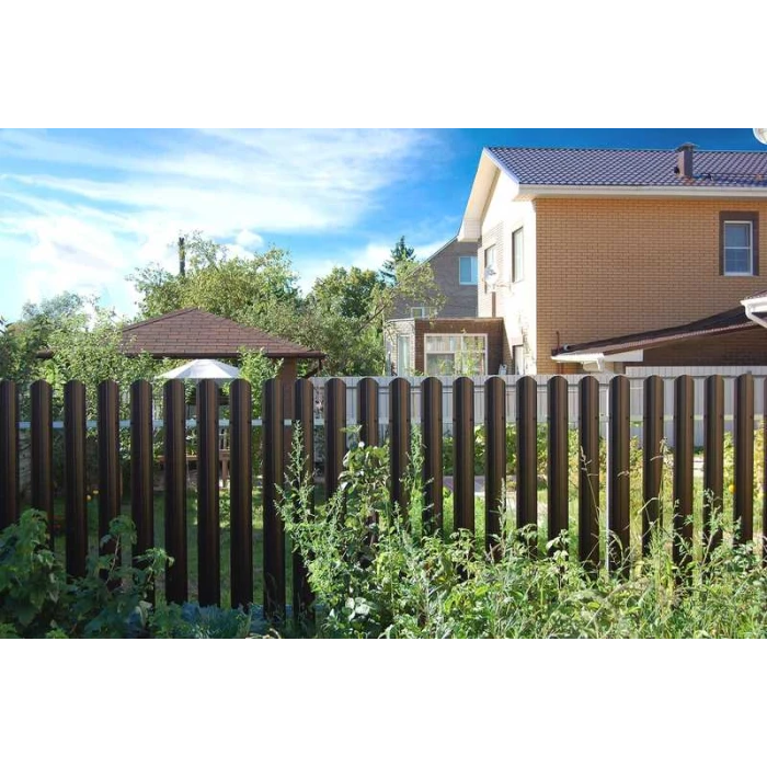 Штакетник П-образный B фигурный Grand Line 0,4 Полиэстер RAL 3005 Красное Вино